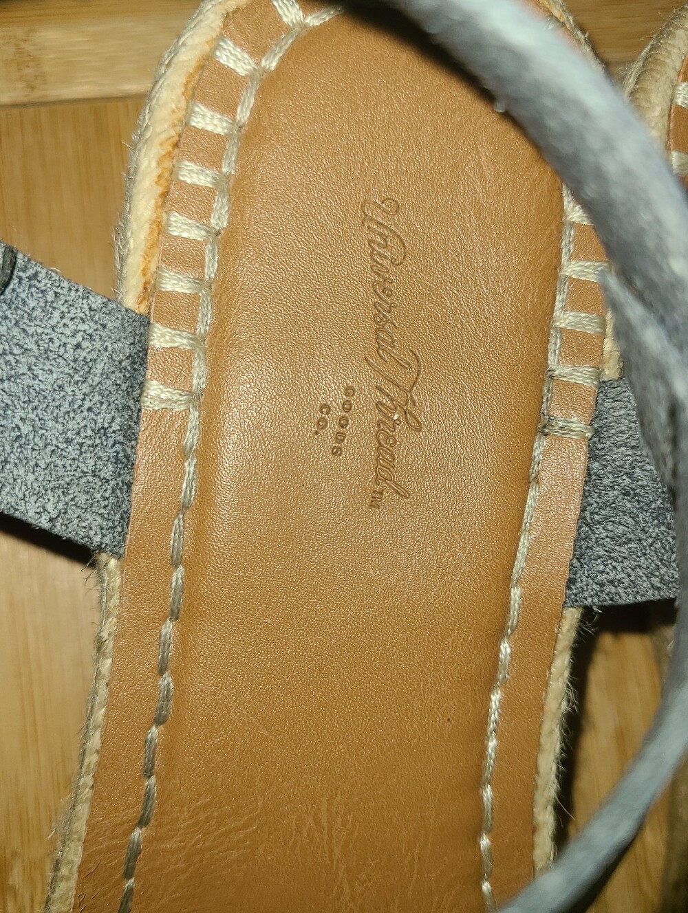 Black Strappy Wedge Sandals Rope Universal Thread Size 8 - Picture 2 of 6